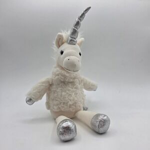 Jellycat London Pearl White and Silver Unicorn Plush Divine 14" Medium Retired